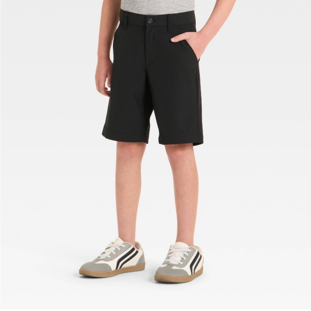 Cat & Jack Boys Uniform Quick Dry Short Black 18 Husky